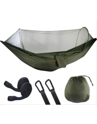  Kepeak Αιώρα Διπλή με Κουνουπιέρα Αυτόματη 290x140cm - Xακί CHAMMS002