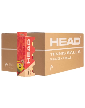 HEAD STAGE 3 RED ΚΟΥΤΑ 16Χ3 BALL ΜΠΑΛΛΑΚΙΑ TENNIS
