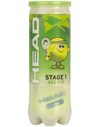 HEAD STAGE 1 GREEN 3 BALL POLYBAG ΜΠΑΛΛΑΚΙΑ TENNIS
