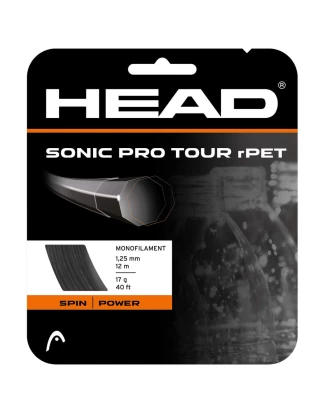 SONIC PRO TOUR 1.25mm/12m BLACK ΧΟΡΔΗ TENNIS HEAD