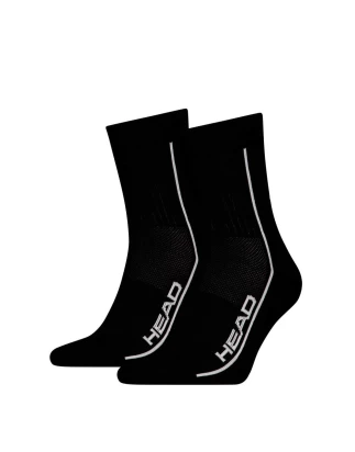 SOCKS TENNIS 2P PERFORMANCE SHORT CREW BLACK TENNIS HEAD