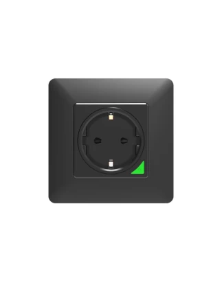  MOES WK-Y-EU-WH-MS Smart WiFi Χωνευτή Πρίζα Τοίχου (16Α) Μαύρη