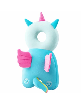  Giggles and Co. Προστατευτικό Μαξιλάρι Κεφαλιού Μωρού Blue Unicorn Velvet (5 έως 48 μηνών