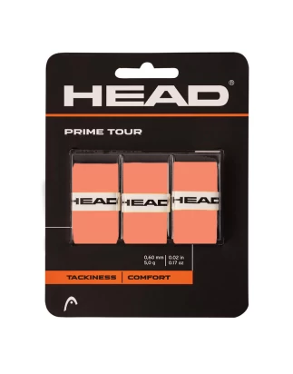 PRIME TOUR REGULAR 3X SN SALMON OVERGRIP TENNIS HEAD