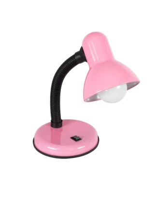 Flexi Desk Pink - Επιτραπέζιο Μονόφωτο E27 Μοντέρνο Μέταλλο Ροζ Καμπάνα - Μ12 x Π12 x Υ32c
