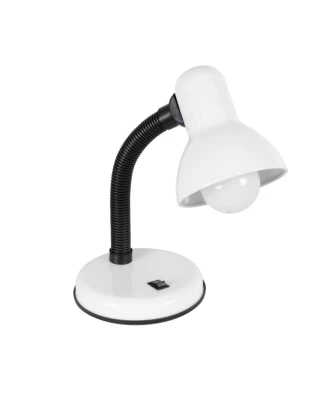 Flexi Desk White - Επιτραπέζιο Μονόφωτο E27 Μοντέρνο Μέταλλο Λευκό Καμπάνα - Μ12 x Π12 x Υ