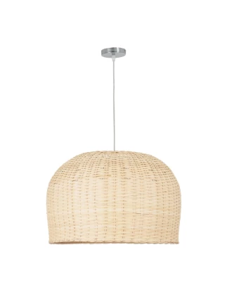 Summer Breeze - Κρεμαστό Μονόφωτο E27 Boho Rattan Φυσικό Καμπάνα - Μ50 x Π50 x Y34cm
