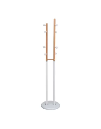 VenCore Nordic 5520-10003 - Καλόγερος Μεταλλικός Λευκός-Φυσικό 37x37x170cm