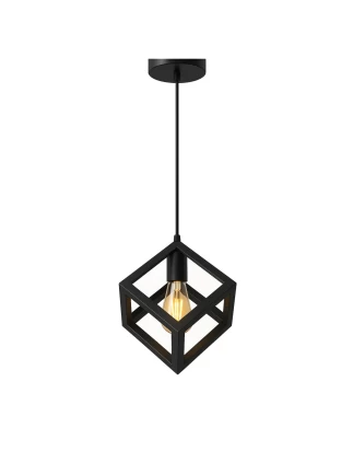 VenCore Cube 6089-10002 - Φωτιστικό Οροφής Μονόφωτο Κρεμαστό Μαύρο Μεταλλικό - Μοντέρνο Σχ