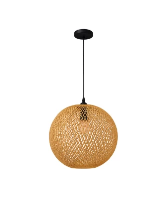 VenCore Araya 6089-10004 - Φωτιστικό Οροφής Μονόφωτο Κρεμαστό Μπεζ Μπαμπου - Μοντέρνο Σχέδ
