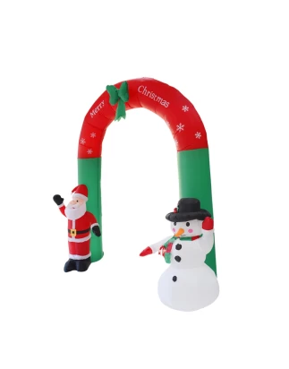 VenCore 8979-10001 - Santa Claus With Snowman Balloon 2.4m - Χριστουγεννιάτικη Φιγούρα Φου