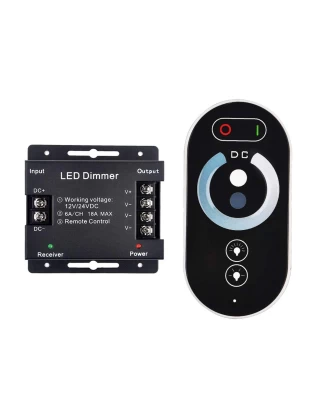 VenCore 6613-10007 - Dimmer Single Color 12-24V 216-432W with RF Remote - Ασύρματο Dimmer 