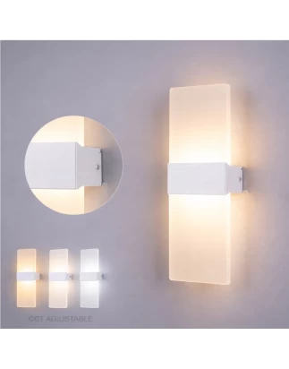 VenCore Aether White 6093-20030 - Μοντέρνο Επιτοίχιο Φωτιστικό Απλίκα LED 12W Λευκό Αλουμί