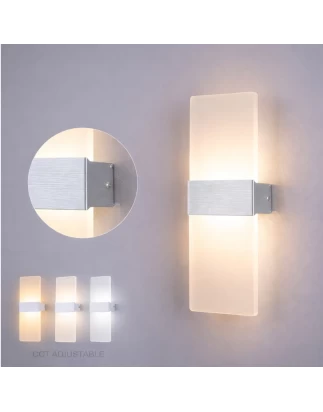 VenCore Aether Silver 6093-20031 - Μοντέρνο Επιτοίχιο Φωτιστικό Απλίκα LED 12W Ασημί Αλουμ