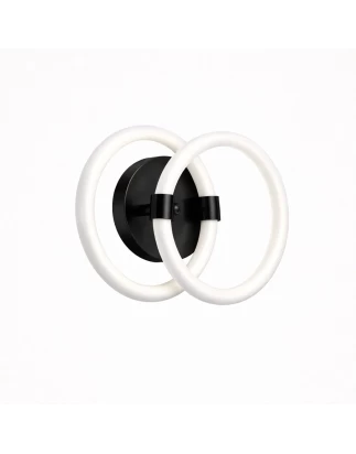 VenCore Vireon Black 6093-20057 - Μοντέρνο Επιτοίχιο Φωτιστικό Απλίκα LED 12W Μαύρο Αλουμί