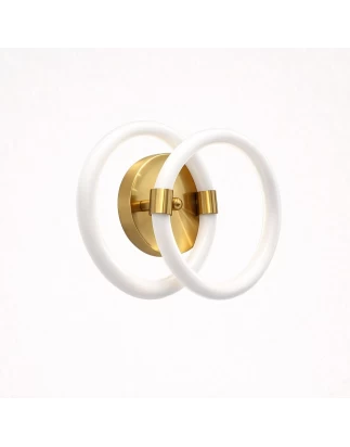 VenCore Vireon Gold 6093-20060 - Μοντέρνο Επιτοίχιο Φωτιστικό Απλίκα LED 12W Χρυσό Αλουμίν