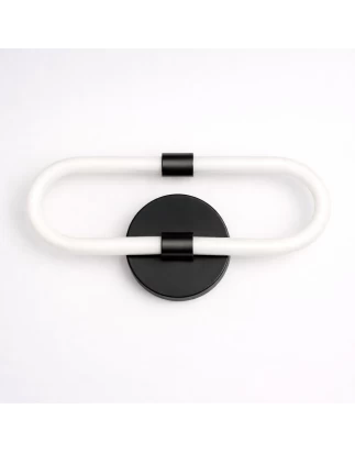 VenCore Circa Black 6093-20065 - Μοντέρνο Επιτοίχιο Φωτιστικό Απλίκα LED 12W Μαύρο Αλουμίν