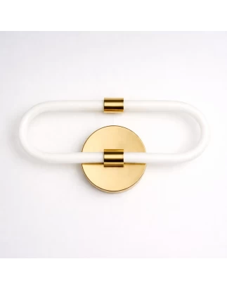 VenCore Circa Gold 6093-20068 - Μοντέρνο Επιτοίχιο Φωτιστικό Απλίκα LED 12W Χρυσό Αλουμίνι