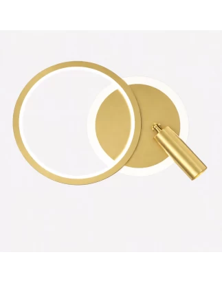VenCore Novaris Gold 6093-20072 - Μοντέρνο Επιτοίχιο Φωτιστικό Απλίκα LED 12W Χρυσό Αλουμί