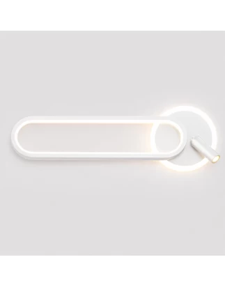 VenCore Velion White 6093-20074 - Μοντέρνο Επιτοίχιο Φωτιστικό Απλίκα LED 12W Λευκό Αλουμί