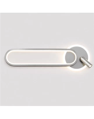 VenCore Velion Silver 6093-20075 - Μοντέρνο Επιτοίχιο Φωτιστικό Απλίκα LED 12W Ασημί Αλουμ