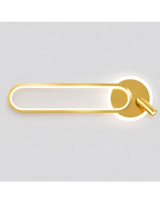 VenCore Velion Gold 6093-20076 - Μοντέρνο Επιτοίχιο Φωτιστικό Απλίκα LED 12W Χρυσό Αλουμίν