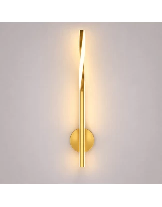 VenCore Twynor Gold 6093-20157 - Μοντέρνο Επιτοίχιο Φωτιστικό Απλίκα LED 40CM 10W Χρυσό Αλ