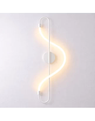 VenCore Fluvaris White 6093-20171 - Μοντέρνο Επιτοίχιο Φωτιστικό Απλίκα LED 12W Λευκό Αλου