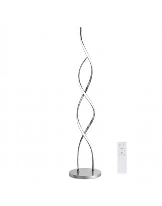 VenCore Helix Silver 6091-20024 - Μοντέρνο Επιδαπέδιο Φωτιστικό LED 20W Ασημί Αλουμίνιο - 