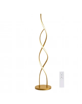 VenCore Helix Gold 6091-20025 - Μοντέρνο Επιδαπέδιο Φωτιστικό LED 20W Χρυσό Αλουμίνιο - Ρυ