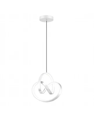 VenCore Loop White 6089-20007 - Μοντέρνο Κρεμαστό Φωτιστικό Οροφής LED 18W Λευκό Αλουμίνιο