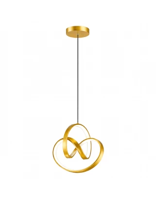 VenCore Loop Gold 6089-20009 - Μοντέρνο Κρεμαστό Φωτιστικό Οροφής LED 18W Χρυσό Αλουμίνιο 