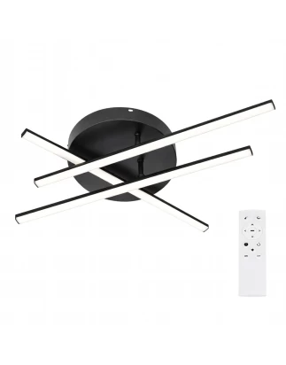 VenCore AxisX Black 7741-20017 - Μοντέρνο Φωτιστικό Οροφής Πλαφονιέρα LED 45W Μαύρο Αλουμί