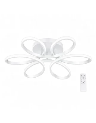 VenCore Lumeo White 7741-20022 - Μοντέρνο Φωτιστικό Οροφής Πλαφονιέρα LED 60W Λευκό Αλουμί
