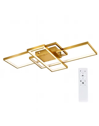 VenCore Nexar Gold 7741-20027 - Μοντέρνο Φωτιστικό Οροφής Πλαφονιέρα LED 100W Χρυσό Αλουμί