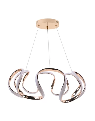 VenCore Nuvia Gold 7741-20033 - Μοντέρνο Κρεμαστό Φωτιστικό Οροφής LED 45W Χρυσό Αλουμίνιο