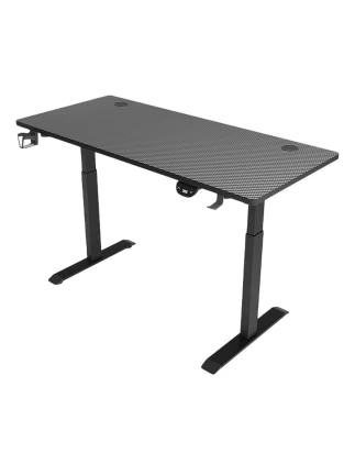 VenCore 2730-10003 - Gaming Desk Adjustable 140x60x72-112cm Black - Μοντέρνο Γραφείο Ρυθμι