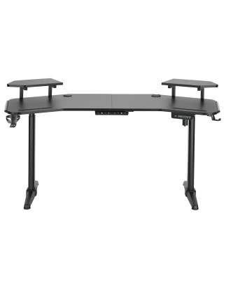 VenCore 2730-10005 - Gaming Desk Adjustable 160x60x72-112cm Black - Μοντέρνο Γραφείο Ρυθμι