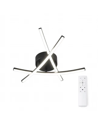 VenCore Zenith Black 7741-20034 - Μοντέρνο Φωτιστικό Οροφής Πλαφονιέρα LED 45W Μαύρο Αλουμ