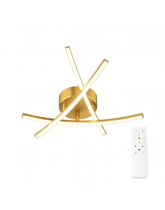 VenCore Zenith Gold 7741-20036 - Μοντέρνο Φωτιστικό Οροφής Πλαφονιέρα LED 45W Χρυσό Αλουμί