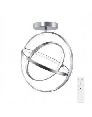 VenCore Orbital Silver 7741-20044 - Μοντέρνο Φωτιστικό Οροφής Πλαφονιέρα LED 45W Ασημί Αλο