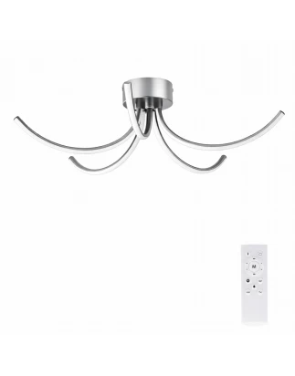 VenCore Vento Silver 7741-20047 - Μοντέρνο Φωτιστικό Οροφής Πλαφονιέρα LED 45W Ασημί Αλουμ