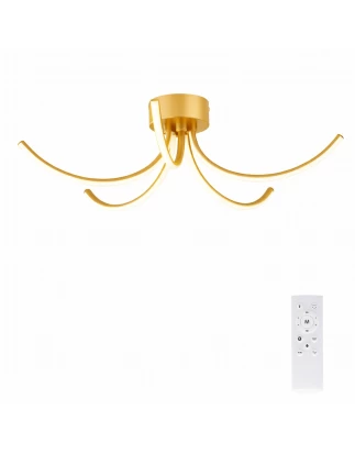 VenCore Vento Gold 7741-20048 - Μοντέρνο Φωτιστικό Οροφής Πλαφονιέρα LED 45W Χρυσό Αλουμίν