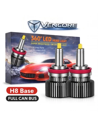 VenCore 3126-10204 - H8 - Ζεύγος Λαμπτήρων LED για Βάση H8 Κυρίως Φωτισμού Αυτοκινήτου η Μ