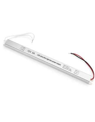 VenCore 6614-50005 - Aluminium Ultra Slim Power Supply 60W 12V 5A - Τροφοδοτικό Αλουμινίου