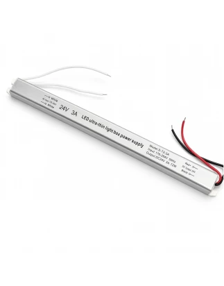 VenCore 6614-50008 - Aluminium Ultra Slim Power Supply 72W 24V 3A - Τροφοδοτικό Αλουμινίου
