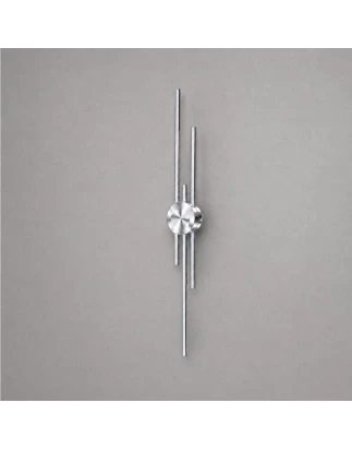 VenCore Stravon Silver 6093-20112 - Μοντέρνο Επιτοίχιο Φωτιστικό Απλίκα LED 60CM 12W Ασημί