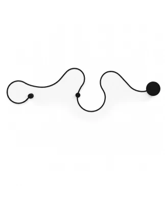 VenCore Nexora Black 6093-20077 - Μοντέρνο Επιτοίχιο Φωτιστικό Απλίκα LED 38W Μαύρο Αλουμί