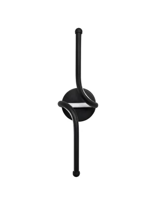 VenCore Aureon Black 6093-20146 - Μοντέρνο Επιτοίχιο Φωτιστικό Απλίκα LED 12W Μαύρο Αλουμί