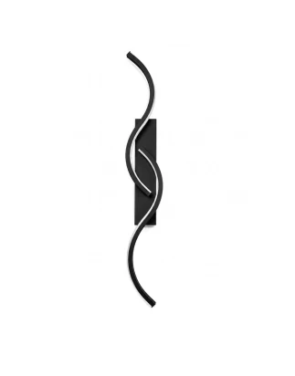 VenCore Zevora Black 6093-20134 - Μοντέρνο Επιτοίχιο Φωτιστικό Απλίκα LED 12W Μαύρο Αλουμί